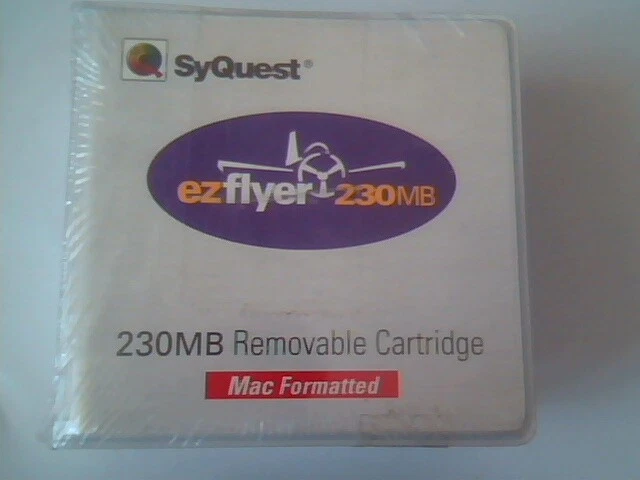 SyQuest ezflyer 230MB Removable Cartridge Mac Formatted