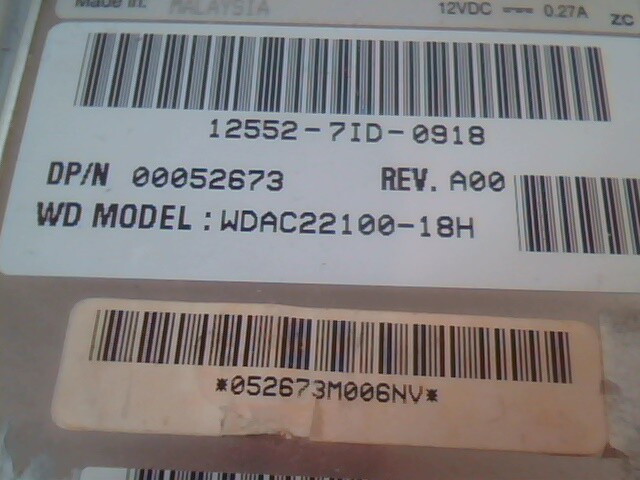 Hard Drive IDE Western Digital Caviar WDAC22100-18H 99-004219-008 00052673 - image 3