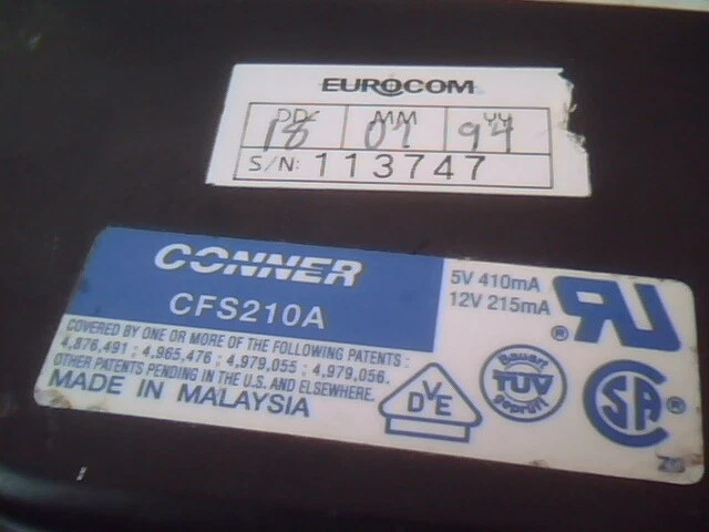 Hard Drive IDE Disk Conner CFS210A CCCG6EL 94121-003 - image 2