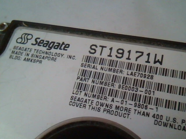 Hard Disk Drive SCSI Seagate Barracuda ST19171W 9E0003-001 A-01-9806-1 - image 2