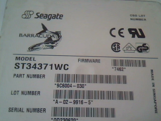 Hard Disk Drive SCSI Seagate Barracuda ST34371WC 9C6004-030 - image 2