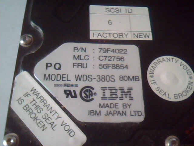 Hard Disk Drive SCSI IBM 79F4022 C72756 56F8854 WDS-380S DH - image 2