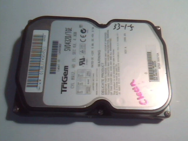 Hard Disk Drive IDE Trigem SV0432D/TGE RevA 1999 09 KS100-41