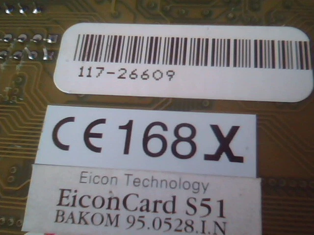 Eicon EiconCard S51/S50 800-261-05 ISA Card 030-345-02 - image 5