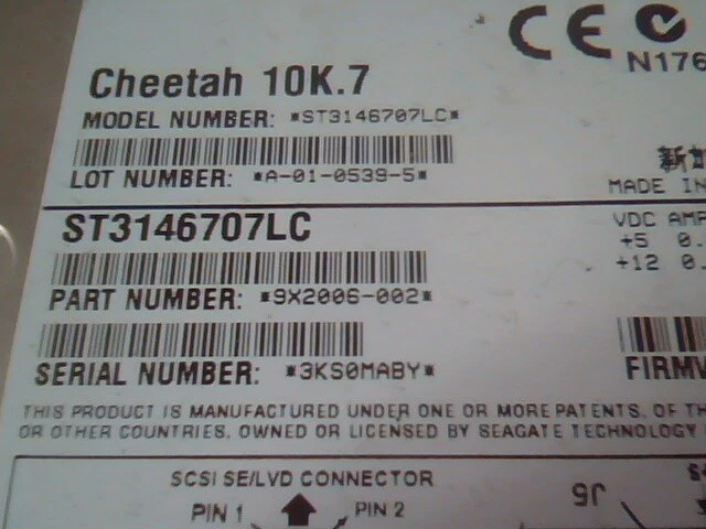 Hard Drive SCSI Disk Seagate Cheetah ST3146707LC 10K.7 - image 2