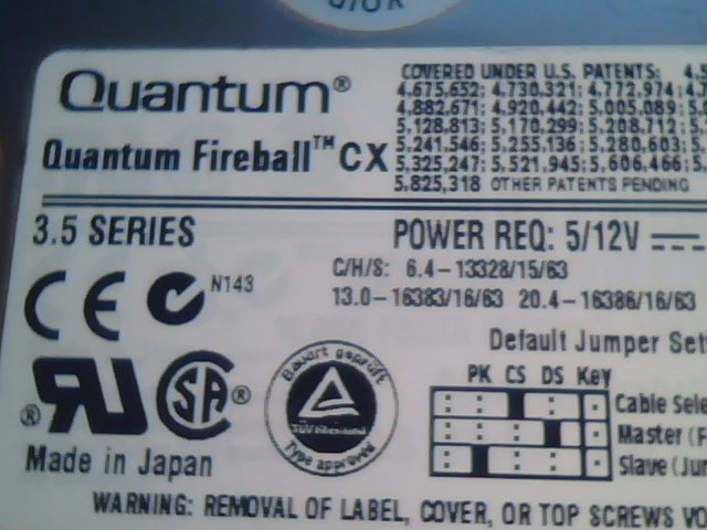 Hard Drive IDE Disk Quantum Fireball CX CX10A011 10.2AT 02-B - image 4