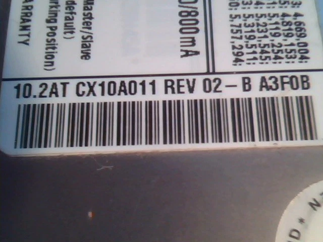 Hard Drive IDE Disk Quantum Fireball CX CX10A011 10.2AT 02-B - image 5