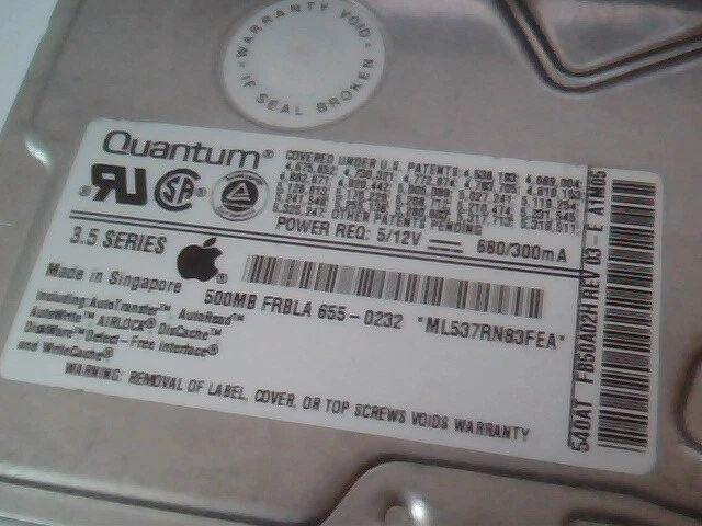 Hard Drive IDE Disk Quantum FB54A011 FB50A02H Fireball - image 2