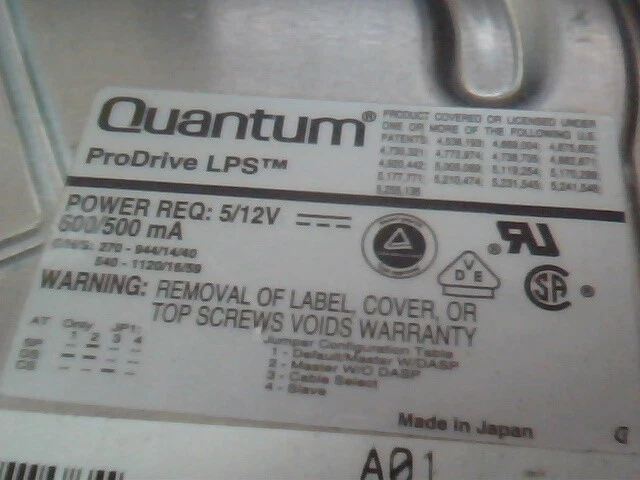 Hard Drive IDE Disk Quantum ProDrive LPS TB27A474 270AT 04-A A57EA - image 2