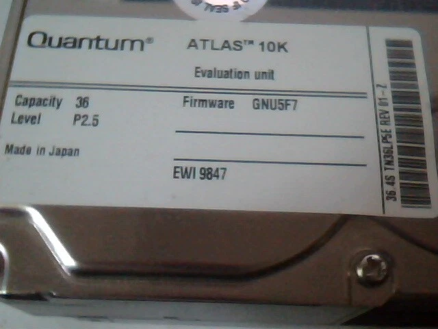 Hard Drive SCSI Disk Quantum Atlas 10K TN36L005 36.4L GNU5F7 01-A - image 2