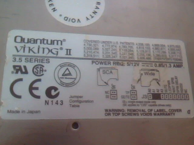 Hard Drive SCSI Disk Quantum Viking II PX04W011 4.5S 4.5S 01-C 35065 - image 2