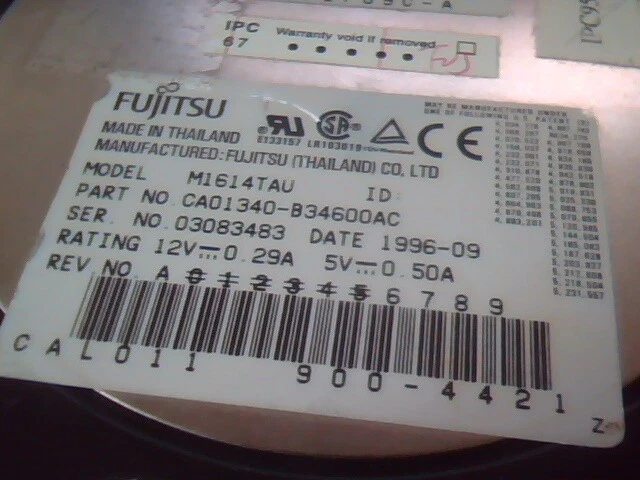 Hard Drive IDE Disk Fujitsu M1614TAU CA01340-B34600AC 900-4421 - image 2