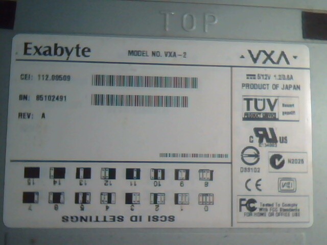 Tape Drive SCSI Exabyte VXA-2 112.00509 RevA LVD/SE - image 2