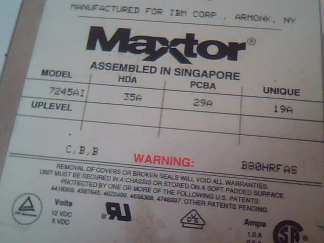 Hard Drive IDE Disk Maxtor 17G3178 92F0403 7245AI 92F0403 - image 3