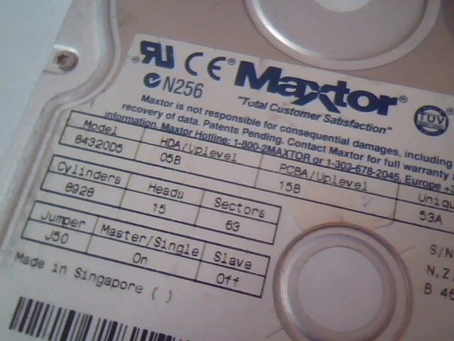 Hard Drive IDE Disk Maxtor 84320D5 05B 15B 53A 00088870 - image 2