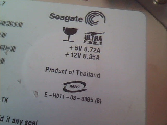 Hard Disk Drive IDE Seagate Barracuda ST3160021A 9W2001-006 100316766 - image 3