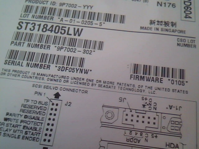 Hard Disk Drive IDE Seagate Cheetah ST318405LW 9P7002-302 A-01-0205-5 - image 3