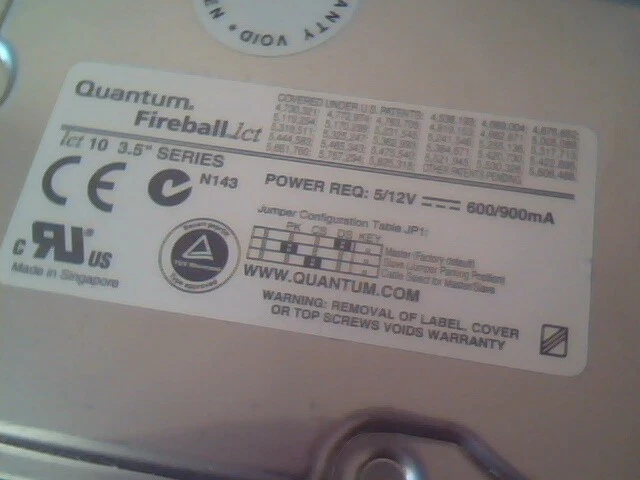 Hard Disk Drive IDE Quantum Fireball lct LB05A011 01-A 5.1AT - image 2