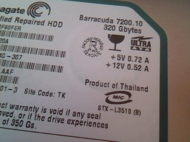 Hard Disk Drive IDE Seagate Barracuda ST3320620A 9BJ04G-307 7200.10 - image 3