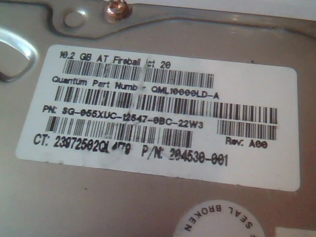 Hard Drive IDE Disk Quantum Fireball lct QML10000LD-A SQ-055XUC-12547-0BC-22W3 - image 3