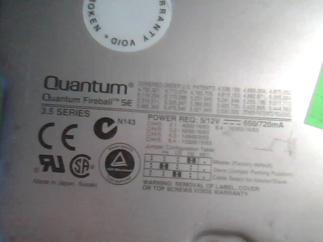 Hard Drive Disk IDE Disk Quantum Fireball SE SE64A012 01-B 6.4AT - image 2