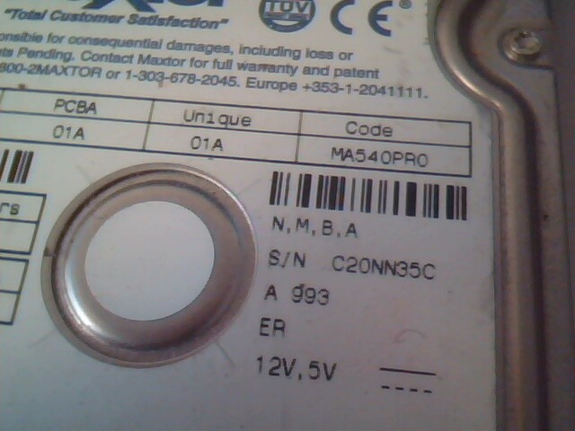 Hard Drive Disk IDE Maxtor 90650U2 02A MA540PRO 12595 MA540PR0 01A 02A - image 3