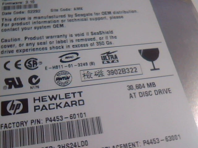 Hard Drive Disk IDE Seagate Baracuda ATA IV ST330011A 9T6003-730 100165524 AMK - image 3