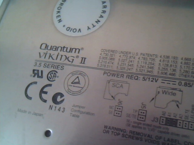 Hard Drive SCSI Disk Quantum Viking II 2 PX09L011 01-E 5520 9.1S SPX1 1080 - image 2
