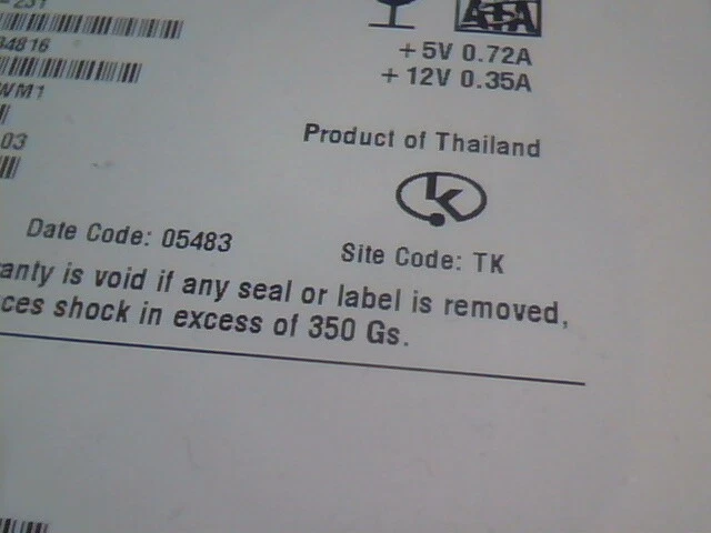 Hard Disk Drive SATA Seagate Barracuda 7200.7 ST3160023AS 9W2814-231 100334816 - image 3