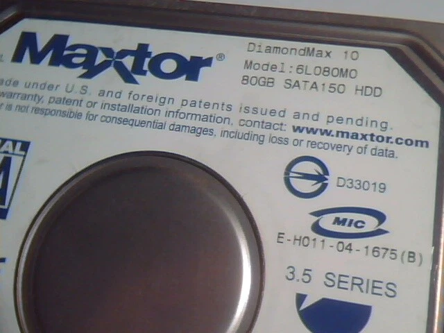 Hard Disk Drive SATA Maxtor DiamondMax 10 6L080M0 SATA150 391333-002 156301488 - image 2