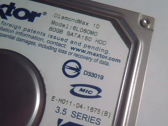 Hard Disk Drive SATA Maxtor DiamondMax 10 6L080M0 SATA150 391333-004 156301488 - image 2