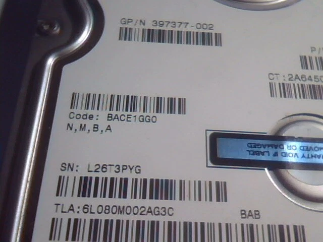 Hard Disk Drive SATA Maxtor DiamondMax 10 6L080M0 SATA150 391333-004 156301488 - image 3