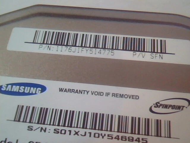 Hard Disk Drive SATA Samsung Spinpoint SP1614C 1176J1FY514775 350389-001 100-32 - image 3
