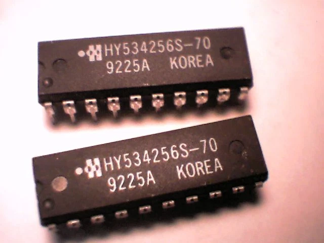 Set of 2 DRAM DIP chips 1meg 4x256 70ns 4256 video sound RAM Memory 20-pin DIP20