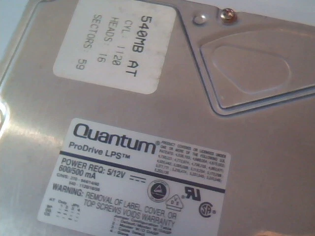 HDD Hard Drive Disk IDE Quantum ProDrive LPS TB54A461 04-A 540AT A57EC - image 2
