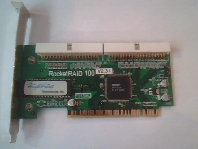 HighPoint RocketRAID 100 PCI ATA ATA100 RAID Dual V2.31 USED
