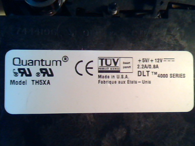 DLT Tape Drive Quantum TH5XA 70-32048-06 B03 SCSI SE 4000 Series