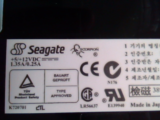 SCSI DAT Tape Drive Seagate Scorpion STD2401LW E-H026-00-4395 TC4200-342 LR56637 - image 2