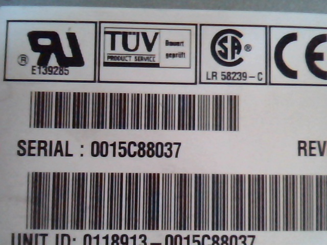 SCSI DAT Tape Drive C5683-00626 A017 3900028-02 E139285 DPW