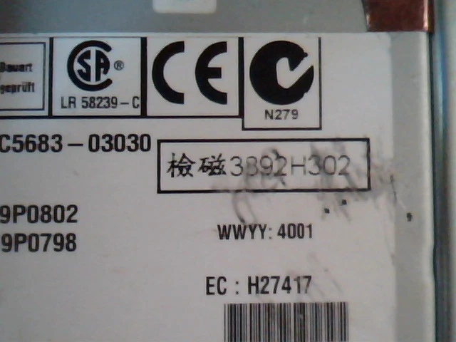 SCSI DAT Tape Drive IBM C5683-03030 19P0802 19P0798 A028 3892H302 H27417 DPW - image 3