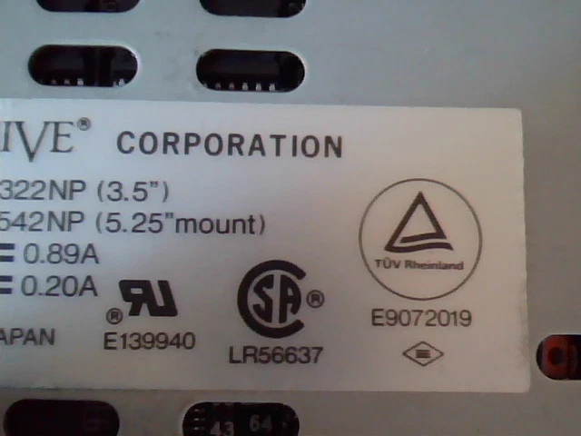 SCSI DAT Tape Drive Archive Corporation 4322NP 4542NP LAA73366 E139940 - image 2