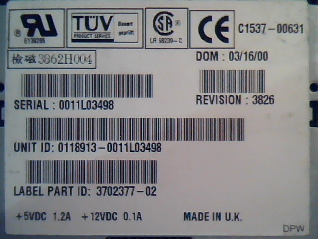 SCSI DAT Tape Drive SUN 370-2377 DD3 HP C1537-00631 3702377-02 3826 DAT3 12/24 - image 7