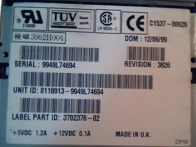 SCSI DAT Tape Drive SUN 370-2376-02 DDS3 HP C1537-00626 3826 3702376-02 - image 5