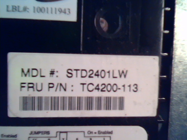 SCSI DAT Tape Drive Dell STD2401LW TC4200-113 E-H026-00-1364 JP020102 00H834 - image 5