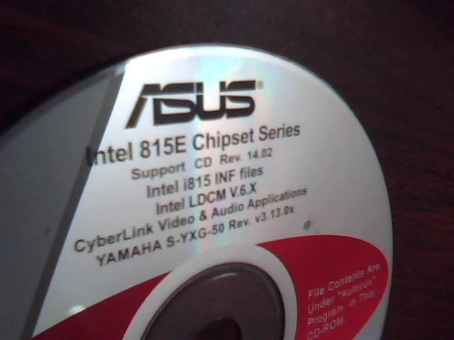 Driver CD ASUS M 160 Intel 815E Chipset Series Support CD i815 INF files LDCM