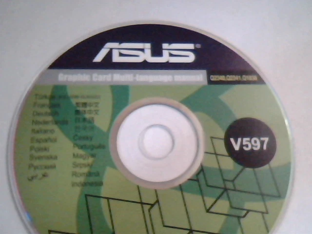 Driver Support CD ASUS Graphic Card Multi-language manual V597 Q2340,Q2341,Q1836
