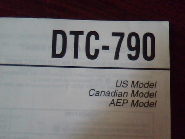 User's Service Manual DTC-790 Supplement 1 and 2 9-960-232-82 9-960-232-84