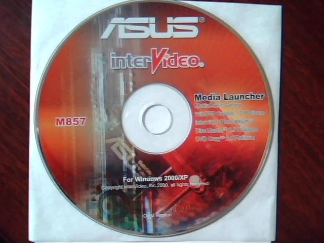 Driver Support CD ASUS interVideo Media Launcher M857 OEM MediaOne WinDVD