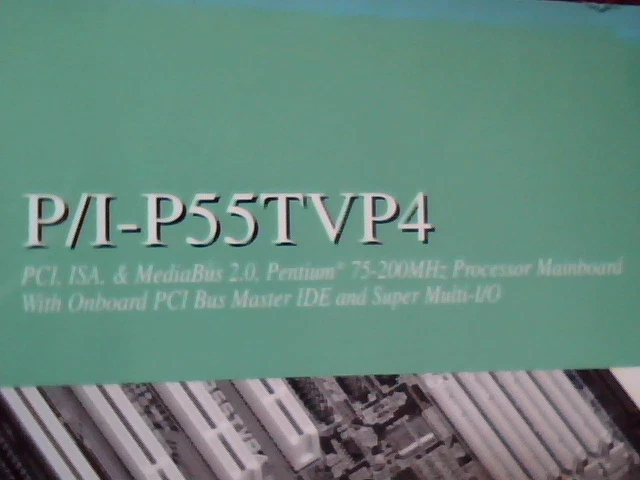 Guide User's Manual WITH FLOPPY P/I-P55TVP4 Motherboard AS9608P - image 2