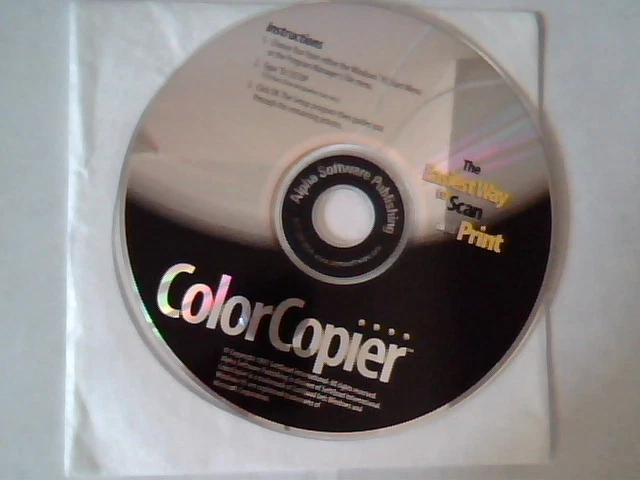 Driver Support CD ColorCopier - Alpha Software Publishing - Setup
